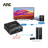 Simplecom CM425 HDMI 2.0 Audio Extractor Optical SPDIF and 3.5mm Stereo with ARC 4K@60Hz - Side View