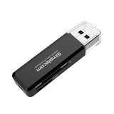 Simplecom CR301B 2 Slot SuperSpeed USB 3.0 Card Reader - Front View