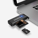 Simplecom CR301B 2 Slot SuperSpeed USB 3.0 Card Reader - 45-Degree Angle