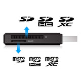 Simplecom CR301B 2 Slot SuperSpeed USB 3.0 Card Reader - Top-Down View
