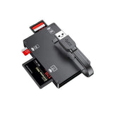 Simplecom CR309 3-Slot SuperSpeed USB 3.0 Card Reader with Card Storage Case - Front View