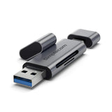 Simplecom CR402 SuperSpeed USB-C and USB-A SD/MicroSD Card Reader USB 3.2 Gen 1 (USB 3.0) - Front View