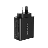 Simplecom CU265 Dual Port PD 65W GaN Fast Wall Charger USB-C + USB-A for Phone Laptop - Side View
