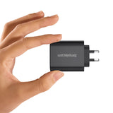 Simplecom CU265 Dual Port PD 65W GaN Fast Wall Charger USB-C + USB-A for Phone Laptop - 45-Degree Angle