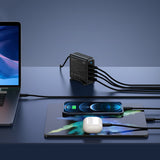 Simplecom CU400 4-Port PD 100W GaN Fast Charger 3xUSB-C + USB-A for Phone Tablet Laptop - Rear View