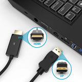 Simplecom DA201 4K DisplayPort to HDMI Cable 2160P Ultra HD 1.8M - Side View
