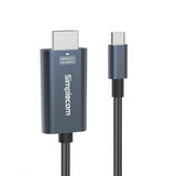 Simplecom DA322 2M USB-C to HDMI 2.0 Cable for 4K@60Hz Streaming - Front View