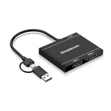 Simplecom DA327 USB 3.0 & USB-C Dual HDMI Adapter for Dual 1080p Monitors - Front View