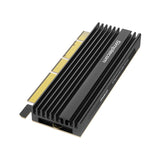 Simplecom EC415B NVMe M.2 SSD to PCIe x4 x8 x16 Expansion Card with Aluminium Heat Sink Black - Front View