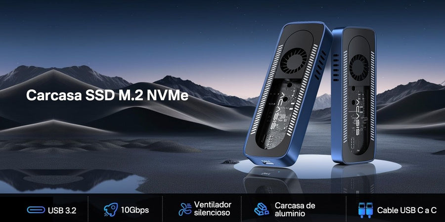 ACASIS EC-6608AIR M.2 NVMe SSD Enclosure USB-C 10Gbps Cooling Fan Case