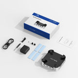 ACASIS M001PRO 14-in-1 Mac Mini Docking Station USB4 40Gbps Dock Dual 4K60Hz DP NVMe SSD x 2, USB-A x 3, DP x 2, PD/SD/TF Built for High-Performance Workstations - 45-Degree Angle