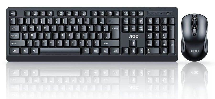 AOC KM210B/97 Home & Office Wireless Keyboard & Mouse Combo 2.4G USB Black
