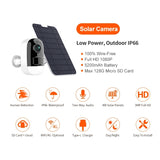 BDI F1 Full HD WiFi IP Camera with Solar Panel (include Solar Panel + 32G SD Cards) - Top-Down View