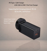 BDI PD65AC GaN 65W USB-C PD Quick Charger - Front View