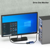 BENFEI 000334GY USB 3.0 to HDMI Adapter, USB 3.0 to HDMI Male Adapter for Windows 11/10/8/7 (NOT for MAC) - Low Angle