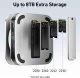 BENFEI 000438GY 10 in 1 USB-C Docking Station - 10Gbps NVMe SSD Enclosure + 4K DP , USB-C x 2, USB-A x 4, SD/TF - Top-Down View