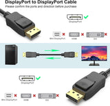 BENFEI DisplayPort to DisplayPort  8K @ 60Hz Cable 1.8m - Front View