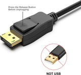 BENFEI DisplayPort to DisplayPort  8K @ 60Hz Cable 1.8m - Rear View