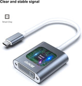 BENFEI 000164GY USB C to DVI Adapter [Thunderbolt 3/4 Compatible] - Front View