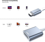 BENFEI 000164GY USB C to DVI Adapter [Thunderbolt 3/4 Compatible] - Side View