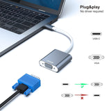 BENFEI USB C to VGA Adapter (Thunderbolt 3) - Side View