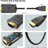 BENFEI HDMI to VGA Male to Male1.8M Cable - 45-Degree Angle