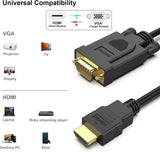 BENFEI HDMI to VGA Male to Male1.8M Cable - Rear View