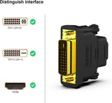 BENFEI DVI to HDMI, Bidirectional DVI to HDMI Male to Female 2 Pack - Front View