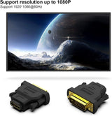 BENFEI DVI to HDMI, Bidirectional DVI to HDMI Male to Female 2 Pack - Top-Down View