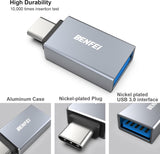 BENFEI USB C to USB 3.0 Adapter, USB C to A Male to Female Adapte - Front View