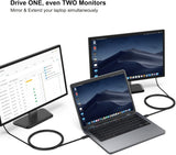BENFEI USB C to VGA 1.8m (6 Feet) Cable - Top-Down View