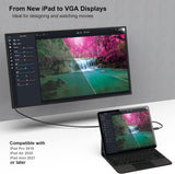 BENFEI USB C to VGA 1.8m (6 Feet) Cable - Close-Up Angle