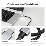 BENFEI 206GY-3F USB-C to HDMI 0.9M Cable 4K@60Hz, Aluminum Shell, Nylon Braided - 45-Degree Angle