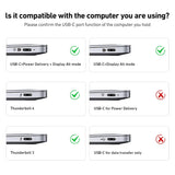 BENFEI 206GY-3F USB-C to HDMI 0.9M Cable 4K@60Hz, Aluminum Shell, Nylon Braided - Rear View
