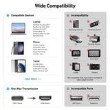 BENFEI 206GY-3F USB-C to HDMI 0.9M Cable 4K@60Hz, Aluminum Shell, Nylon Braided - Close-Up Angle