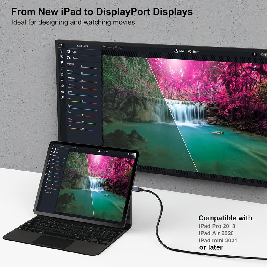 BENFEI 207GY-3F USB-C to DP 0.9m 8K@60Hz Thunderbolt 3