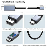 BENFEI 207GY-6F USB-C to DP 1.8M 8K@60Hz Thunderbolt 3 - Close-Up Angle
