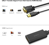 BENFEI 210BK VGA to HDMI Adapter with Audio Support and 1080P Resolution - Front View