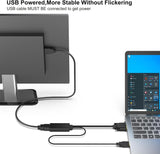 BENFEI 210BK VGA to HDMI Adapter with Audio Support and 1080P Resolution - Top-Down View