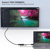 BENFEI 210BK VGA to HDMI Adapter with Audio Support and 1080P Resolution - Rear View