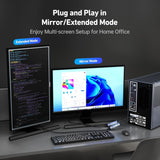 BENFEI 4K DisplayPort to HDMI Adapter, (2K 60Hz, 1080p 120Hz) Uni-Directional Display Port to HDMI Monitor Converter - Rear View