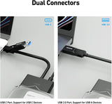 BENFEI 221BK USB 3.0 to SATA III Hard Drive Adapter for 2.5/3.5-inch HDD/SSD with 12V/2A Power Adapter, Support UASP - Front View