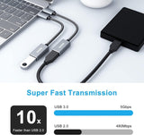 BENFEI 262GY-2P USB 3.0 USB-C to USB-A Adapter (2-pack) - Front View