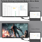 BENFEI HDMI to VGA, Uni-Directional HDMI Computer to VGA Monitor  Adapter (Female to Male) with 3.5mm Audio Jack - Rear View