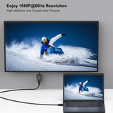 BENFEI HDMI to VGA, Uni-Directional HDMI Computer to VGA Monitor  Adapter (Female to Male) with 3.5mm Audio Jack - Close-Up Angle