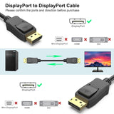 BENFEI 000279BK DP to DP Male to Male Cable 0.9M - Front View
