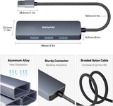 BENFEI USB 3.0 4-port Hub USB A Splitter Ultra-Slim - Rear View