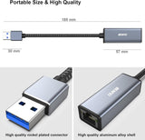 BENFEI USB 3.0 to Gigabit Ethernet Adapter - 45-Degree Angle