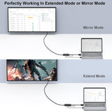 BENFEI 324BK VGA to HDMI Cable with Audio, 1080P Uni-Directional 1.8M - Side View