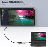 BENFEI 324BK VGA to HDMI Cable with Audio, 1080P Uni-Directional 1.8M - 45-Degree Angle